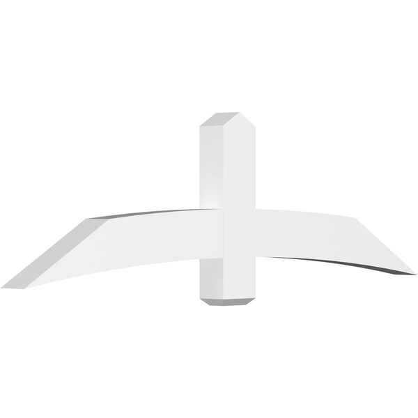 Ekena Millwork Bellingham Architectural Grade PVC Gable Bracket, 72"W x 21"H x 4"D x 6"F, 7/12 Pitch GBP072X21X0406BEL00 - main
